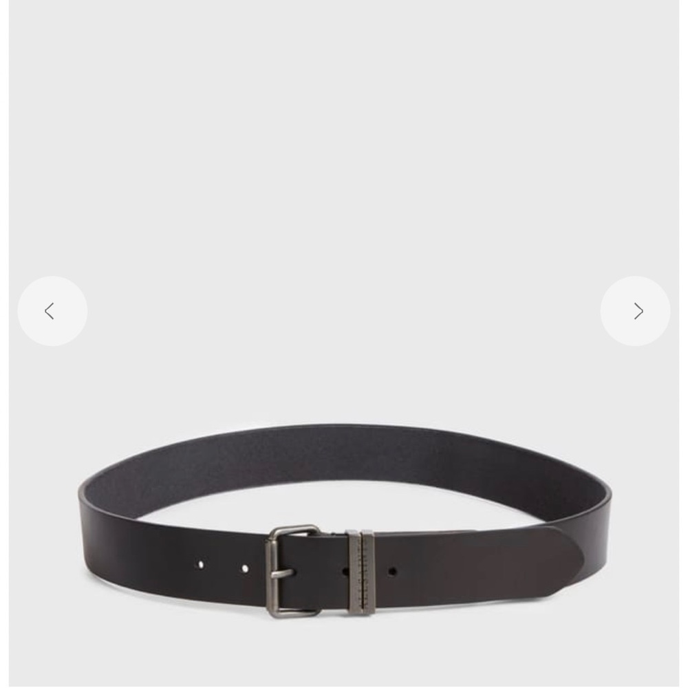 ALL SAINTS Men’s Black Justin Leather Belt Size 38. NWT